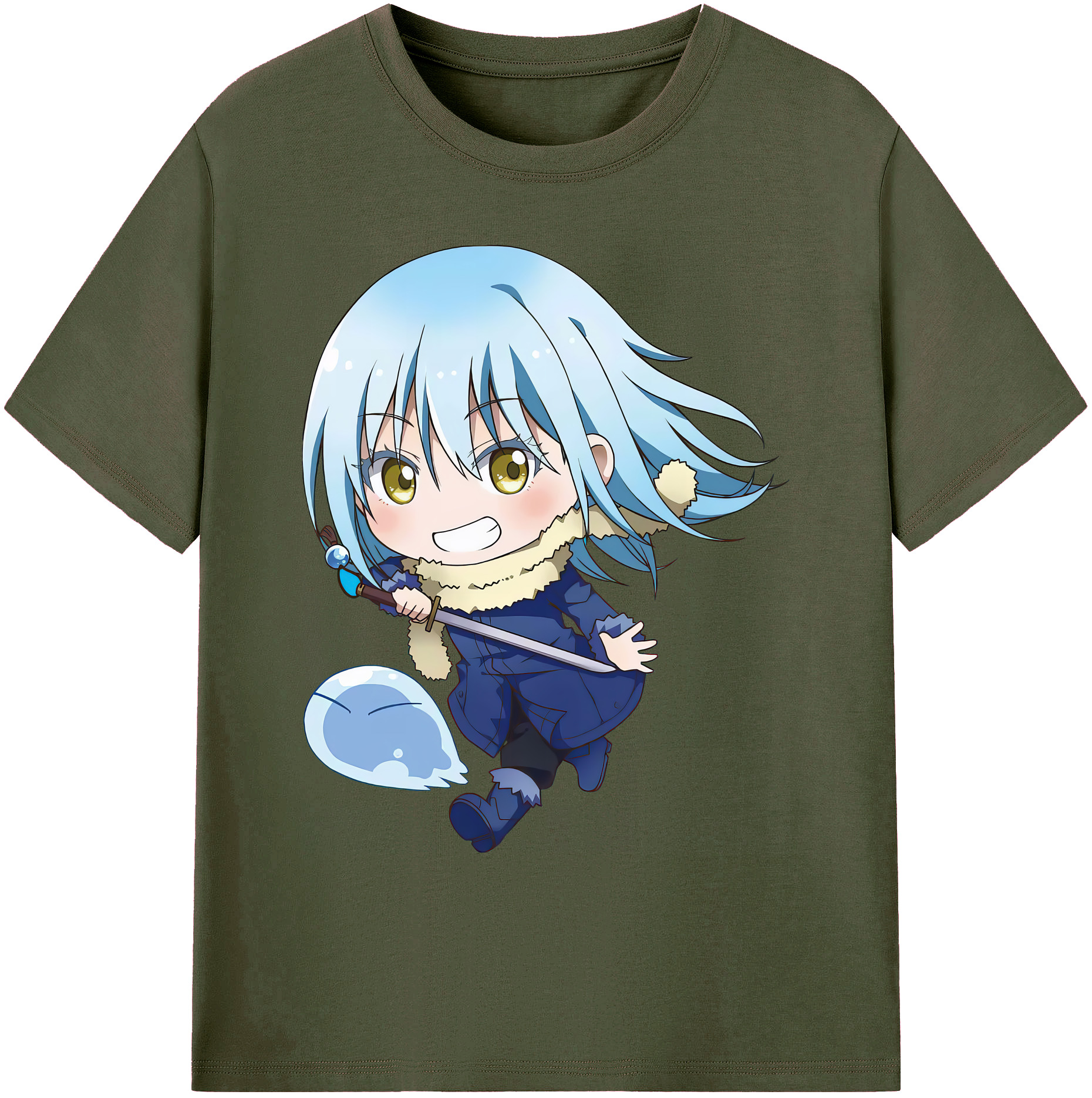 （画像用） 転スラ Regarding Reincarnated to Slime 綿100％ メンズ半袖Tシャツ｜肌触りやわらか＆通気性